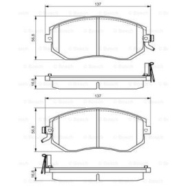 BOS-0986495125 - FREN BALATASI ON - (SUBARU : FORESTER 09>12 ''2.0 - 2.5'' / IMPREZA LEGACY 08>12 ''2.0'' / OUTBACK 09>12 ''2.5'' / XV 12 > ) ( 26296SC020 )